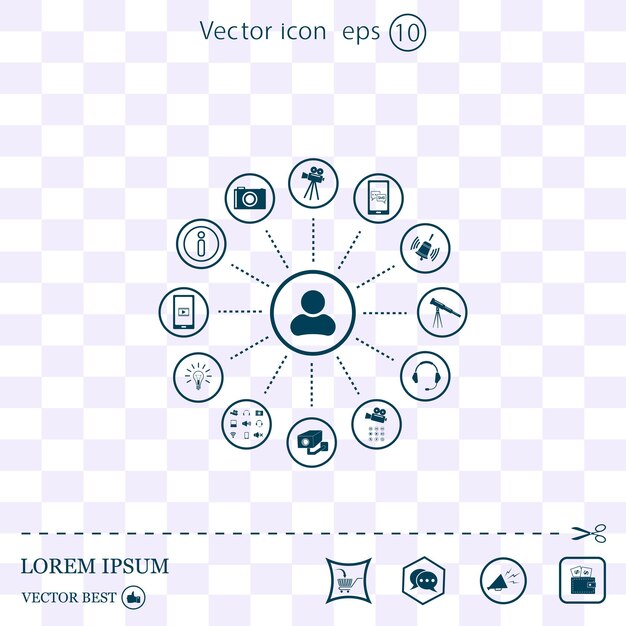 Fondo de luz de la ilustración vectorial