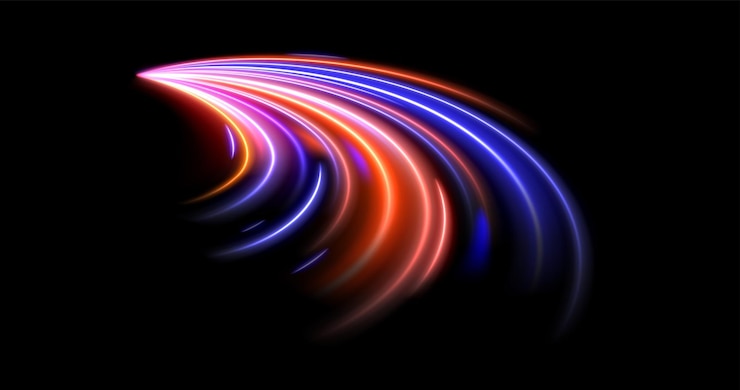 fondo de luz de onda de neón y espectro de líneas