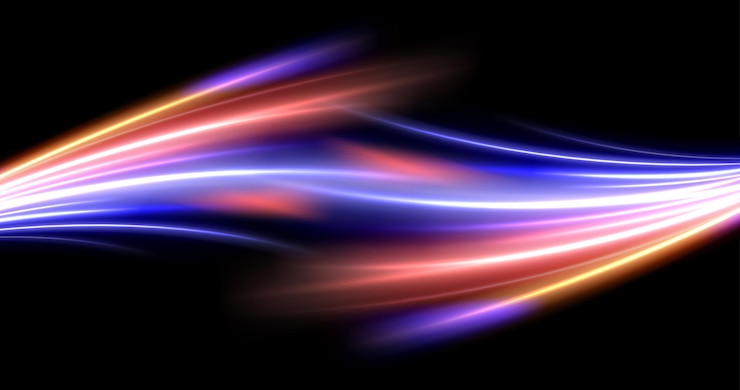 fondo de luz de onda de neón y espectro de líneas