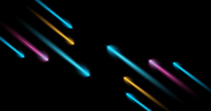 fondo de luz de onda de neón y espectro de líneas
