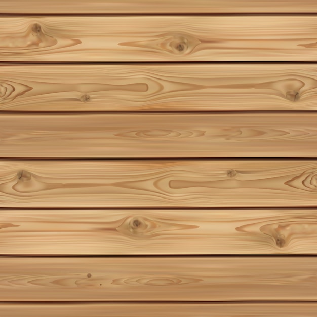 Vector fondo de madera realista. tablones