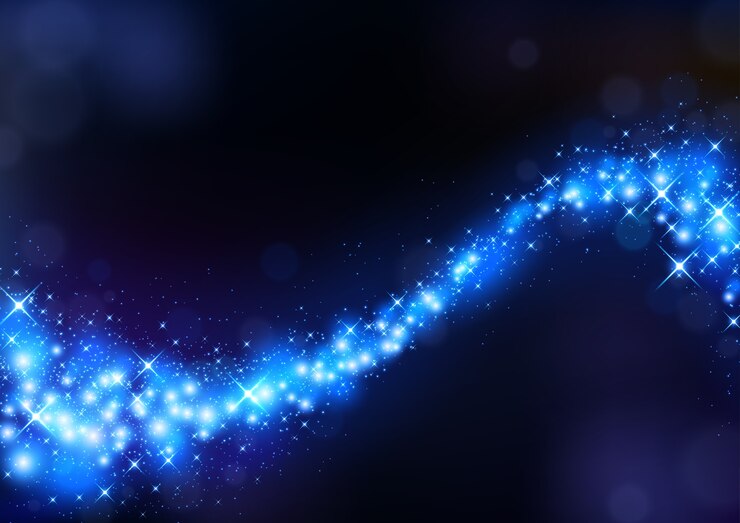 Vector fondo mágico brillo azul