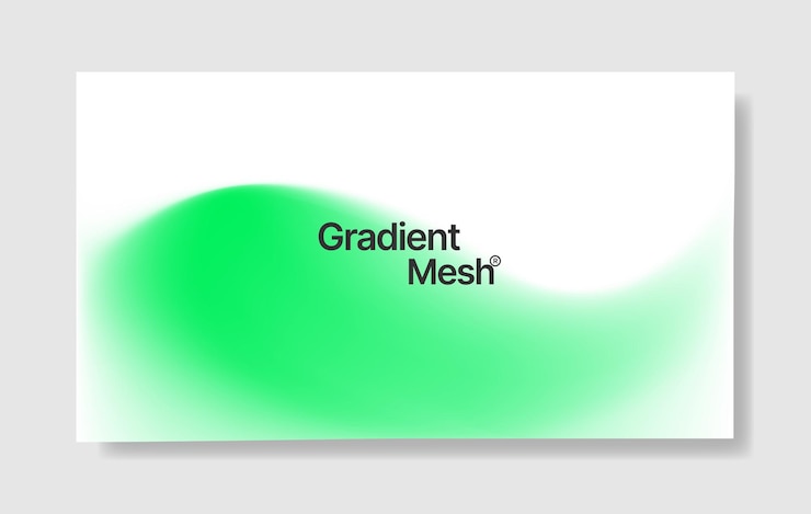 Vector fondo de malla de degradado borroso abstracto verde