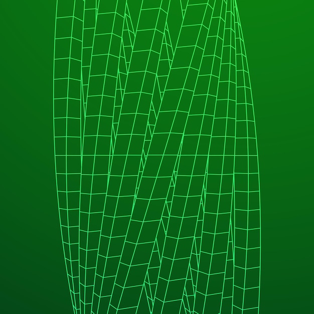 Fondo de malla de estructura metálica de estructura de celosía de polietileno baja scinece y tecnología ilustración vectorial