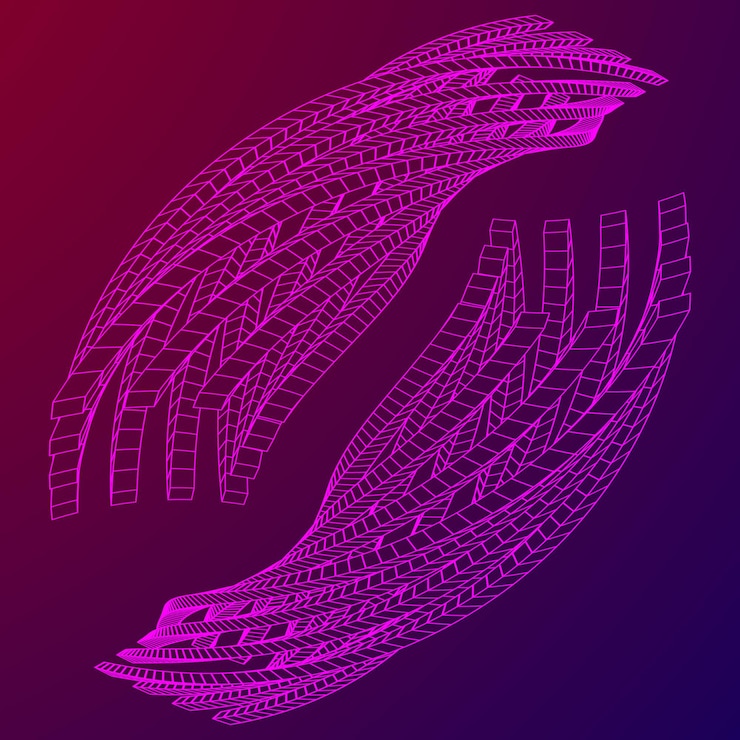 Vector fondo de malla de estructura metálica de estructura de celosía de polietileno baja scinece y tecnología ilustración vectorial