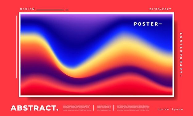 Fondo de malla fluido y de gradiente líquido de colores para catálogo o presentación de pancartas de carteles