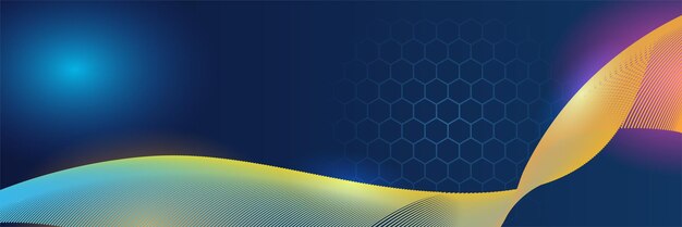 Fondo de malla de partículas de tecnología azul oscuro abstracto Plantilla web de fondo de patrón de banner de diseño gráfico abstracto de vector