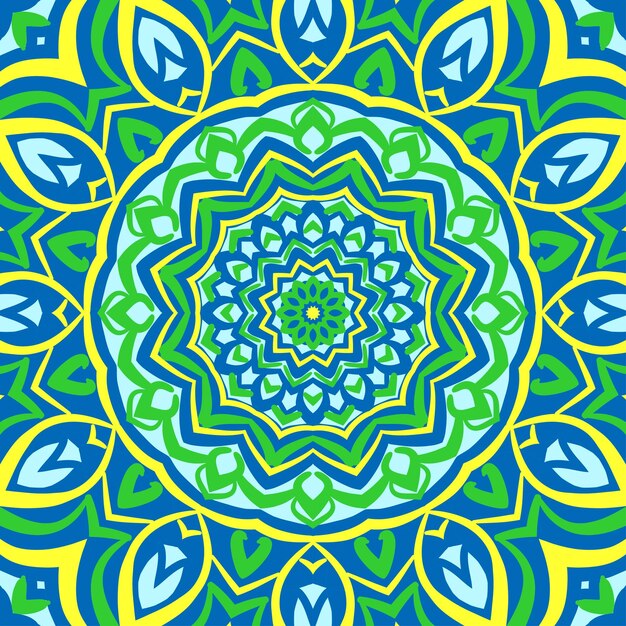 fondo de mandala abstracto estilo psicodélico diseño vectorial redondo trippy