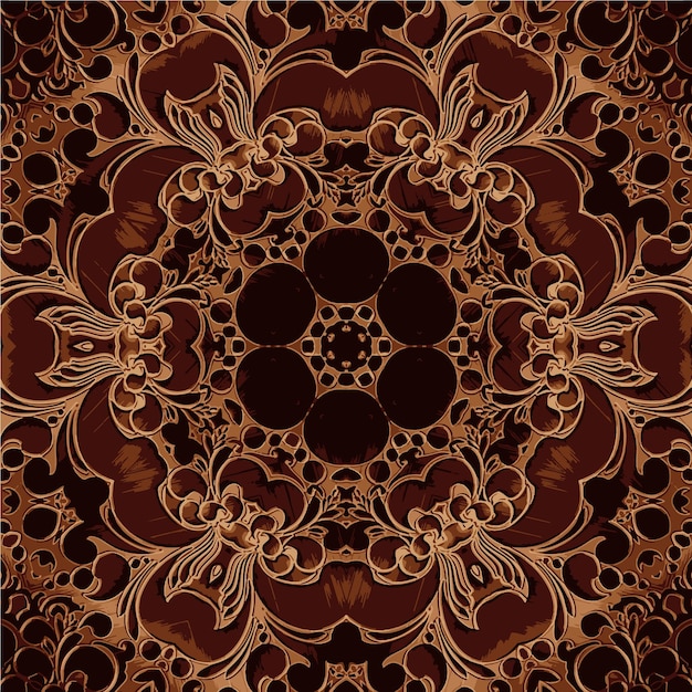 Vector fondo de mandala abstracto de gradación tradicional