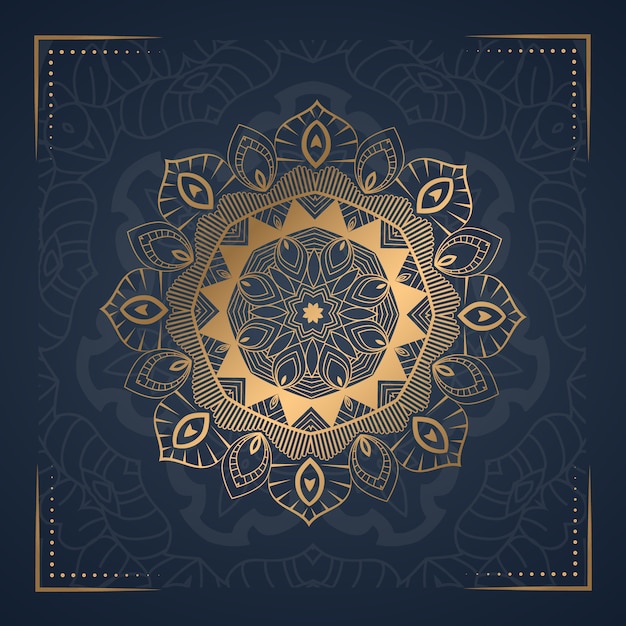 Fondo de mandala de adorno de lujo