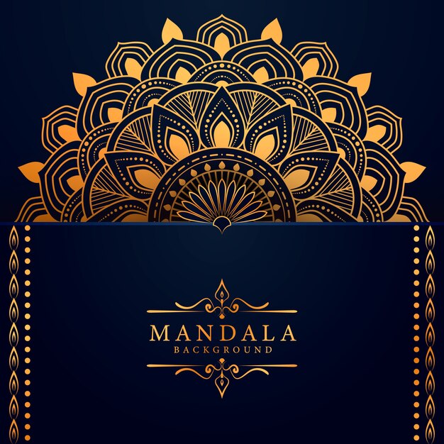 Fondo de mandala arabesco de lujo creativo