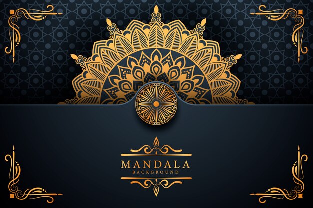 Fondo de mandala arabesco de lujo creativo