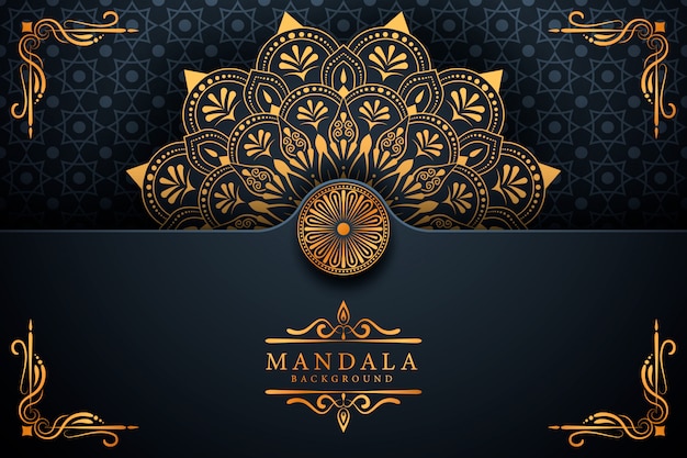 Fondo de mandala arabesco de lujo creativo