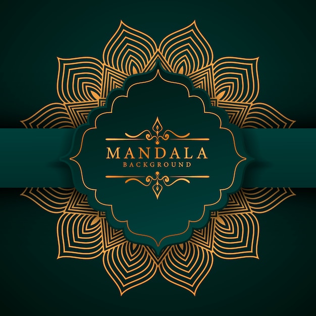 Fondo de mandala arabesco de lujo creativo