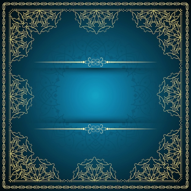 Vector fondo de mandala azul oscuro