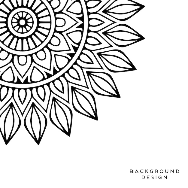 Fondo de mandala en blanco y negro