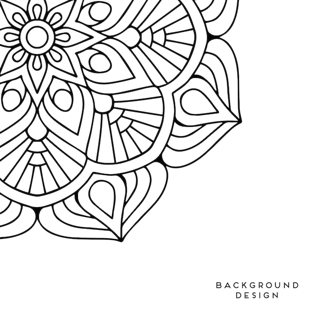 Fondo de mandala en blanco y negro