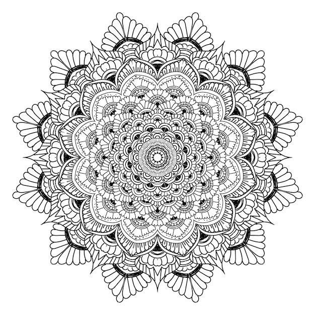 Fondo de mandala en blanco y negro