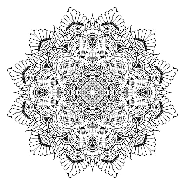 Fondo de mandala en blanco y negro