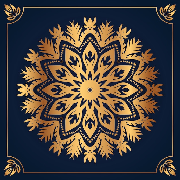 Fondo de mandala de boda de lujo diseño ornamental de vector premium