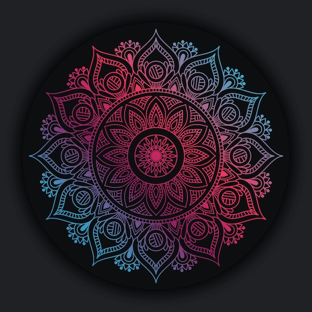 Fondo de mandala colorido degradado