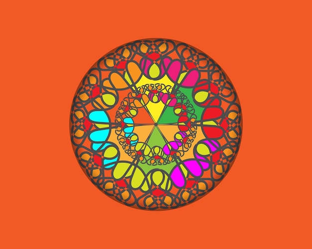 Fondo de mandala colorido vectorial