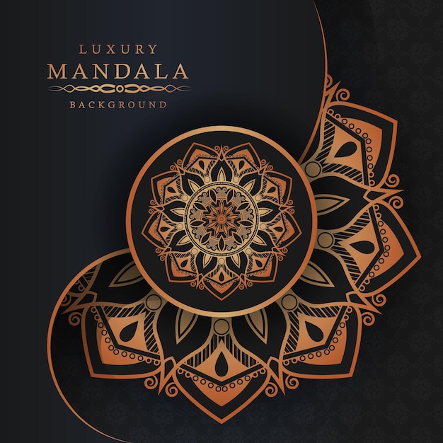 Fondo de mandala decorativo de lujo con estilo arabesco