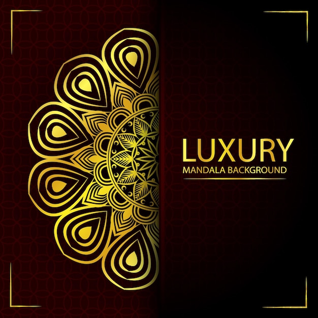 Fondo de mandala dorado arabesco y diseño de estilo islámico árabe de lujo