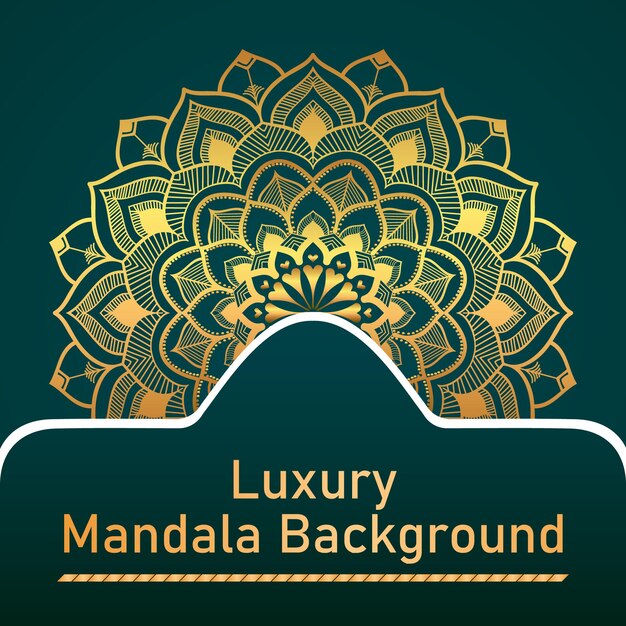 Fondo de mandala dorado de lujo