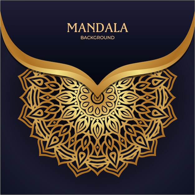 Vector fondo de mandala dorado de lujo