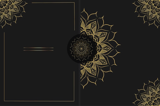 Fondo de mandala dorado ornamental de lujo