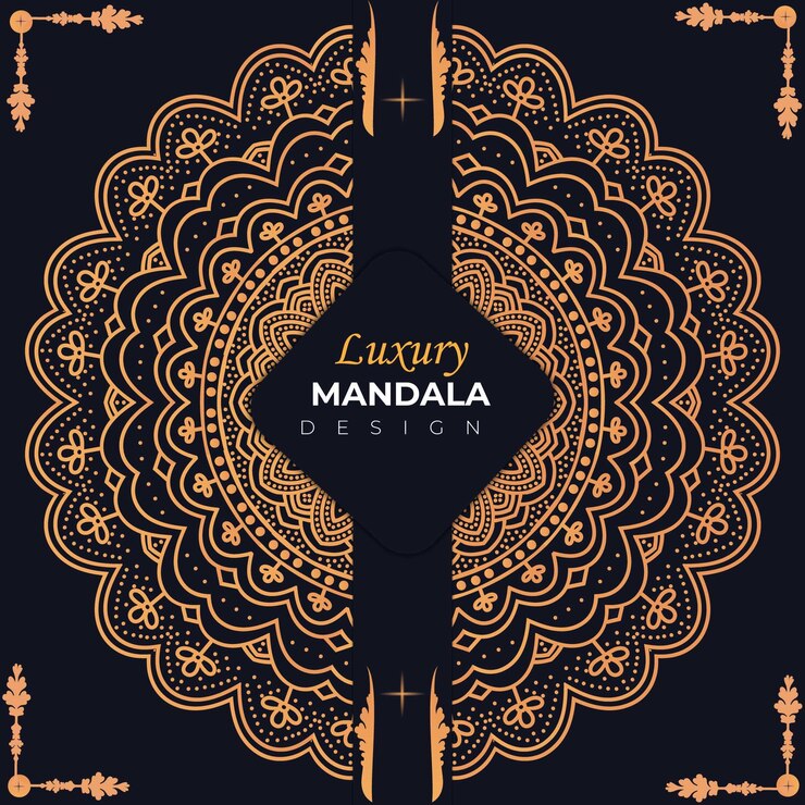 Fondo de mandala dorado vectorial con estilo lujoso