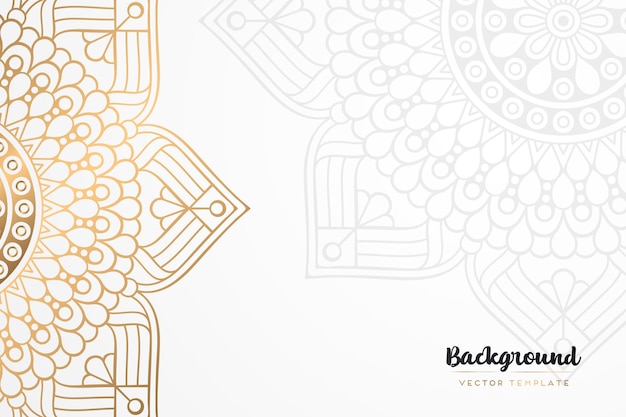 fondo de mandala dorado vintage