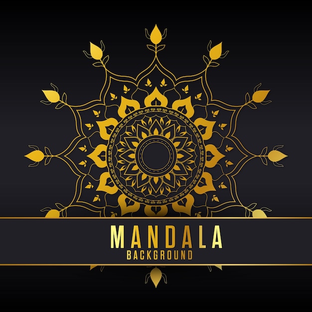 Fondo de mandala dorado