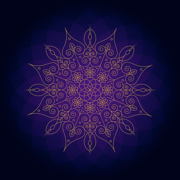 Fondo de mandala dorado