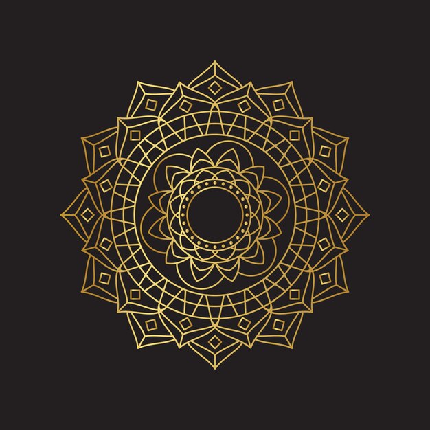 El fondo del mandala dorado