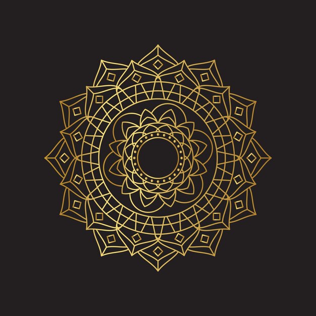 Fondo de mandala dorado