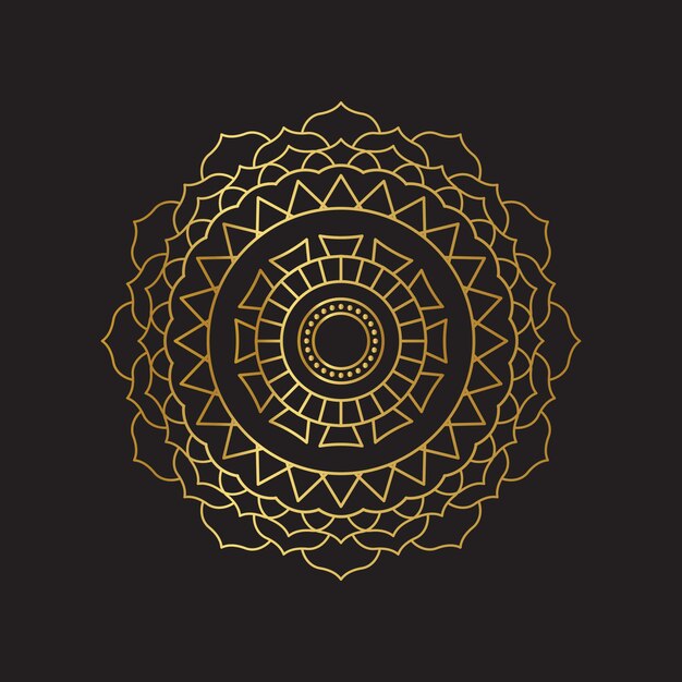 El fondo del mandala dorado