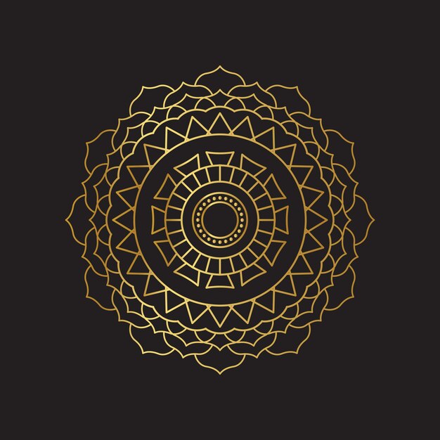 Fondo de mandala dorado