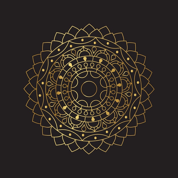 El fondo del mandala dorado
