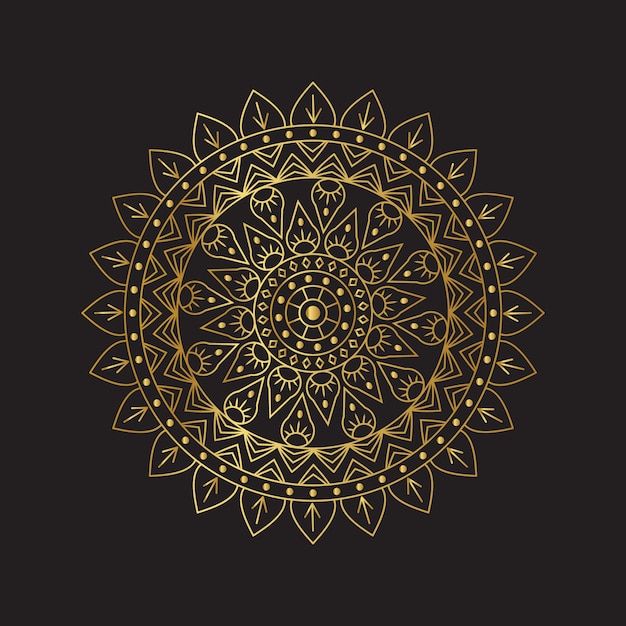 Fondo de mandala dorado