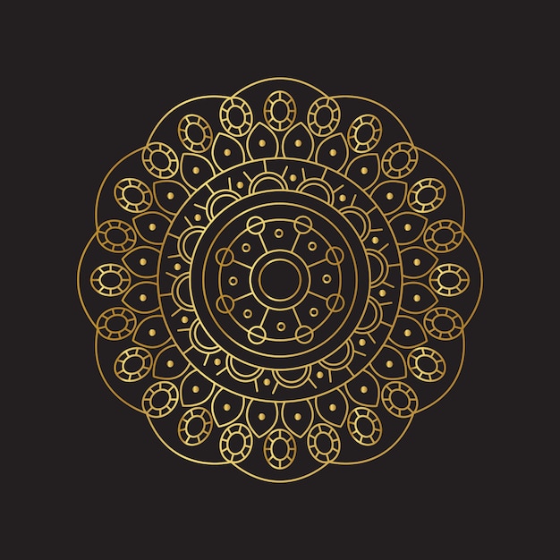 Fondo de mandala dorado