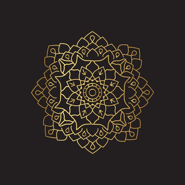 Fondo de mandala dorado