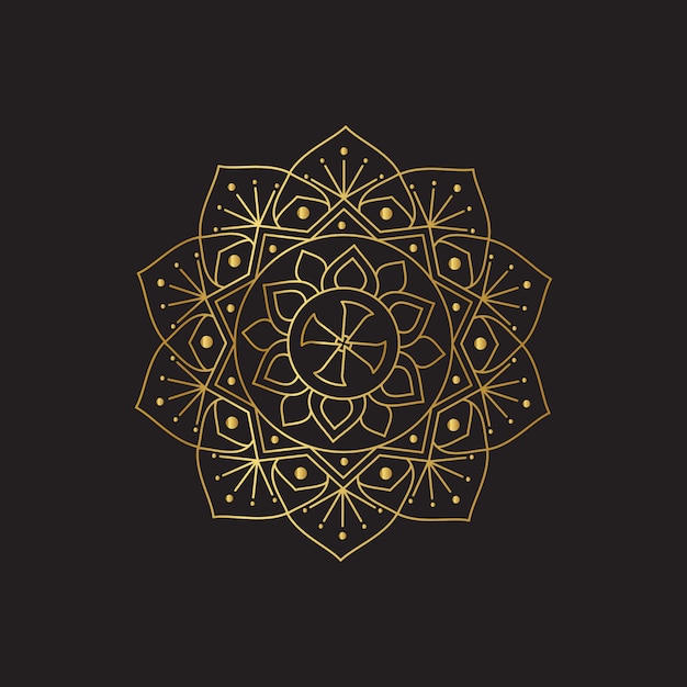 Fondo de mandala dorado