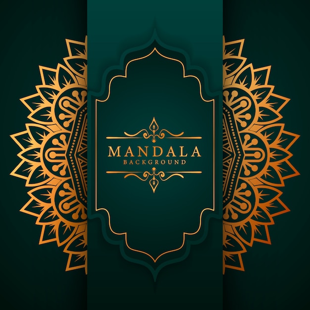 Fondo de mandala elegante de lujo de estilo Ramadán