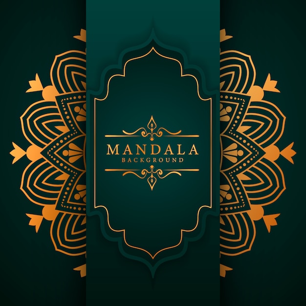 Fondo de mandala elegante de lujo de estilo ramadán