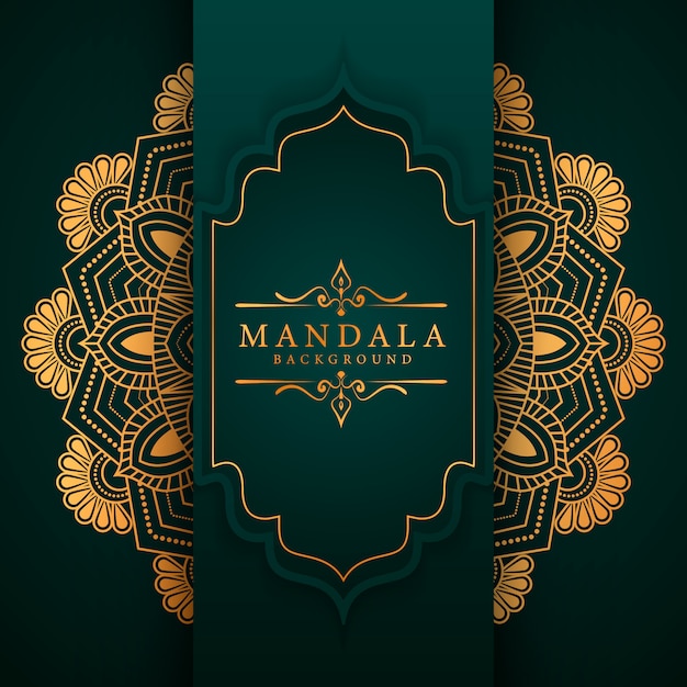 Fondo de mandala elegante de lujo de estilo Ramadán