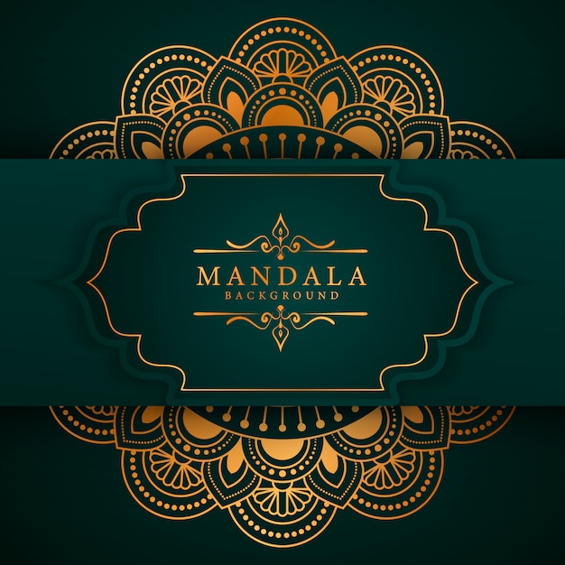 Fondo de mandala elegante de lujo de estilo Ramadán