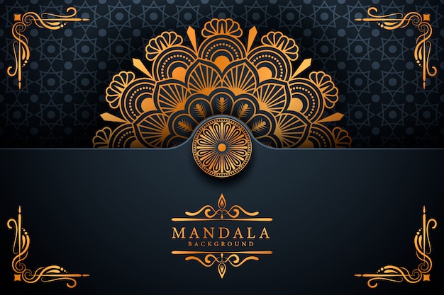 Fondo de mandala elegante de lujo de estilo Ramadán