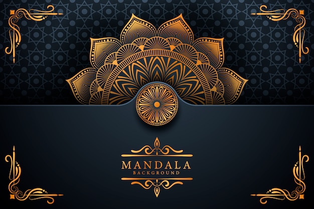 Fondo de mandala elegante de lujo de estilo Ramadán